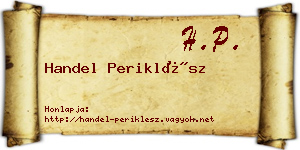 Handel Periklész névjegykártya
